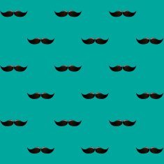 happy father's day with moustache seamless pattern