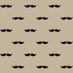 happy father's day with moustache seamless pattern N2