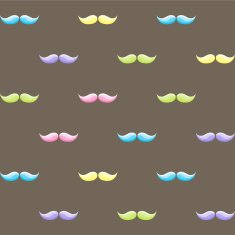 happy father's day with moustache seamless pattern N3