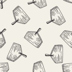 wishing board doodle seamless pattern background