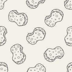 scouring pad doodle seamless pattern background N2