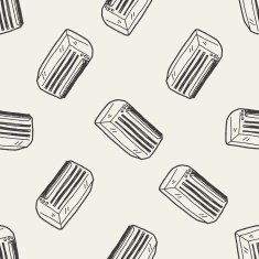 air conditioning doodle seamless pattern background N2