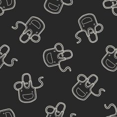 apron doodle seamless pattern background N3