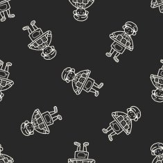 baker doodle seamless pattern background N2