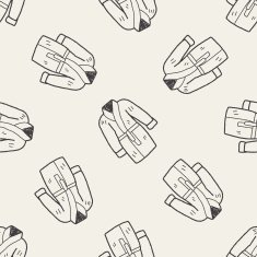 bathrobe doodle seamless pattern background