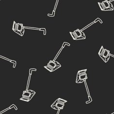 broom doodle seamless pattern background N4