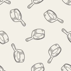 bucket doodle seamless pattern background N3