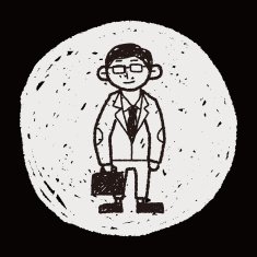 businessman doodle N10