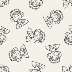 businessman doodle seamless pattern background