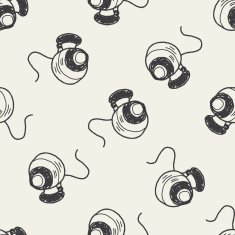 cctv doodle seamless pattern background N3