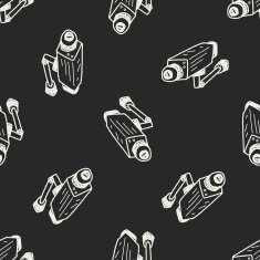 cctv doodle seamless pattern background N6