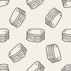 clean brush doodle seamless pattern background N2