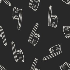 clean brush doodle seamless pattern background N4
