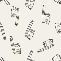 clean brush doodle seamless pattern background N5