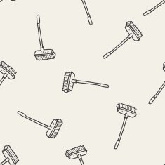 clean brush doodle seamless pattern background N7
