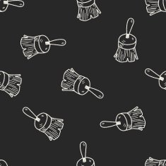 clean brush doodle seamless pattern background N10