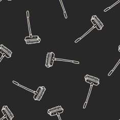 clean brush doodle seamless pattern background N11