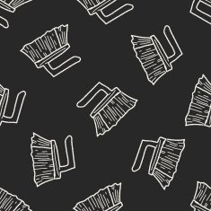 clean brush doodle seamless pattern background N12