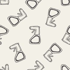 cleaner bottle doodle seamless pattern background N5