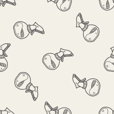 cleaner bottle doodle seamless pattern background N6