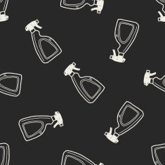 cleaner bottle doodle seamless pattern background N10