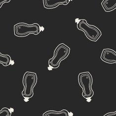 cleaner bottle doodle seamless pattern background N11
