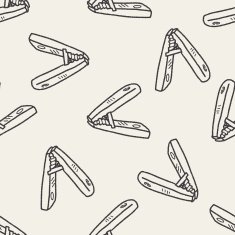 clothespin doodle seamless pattern background