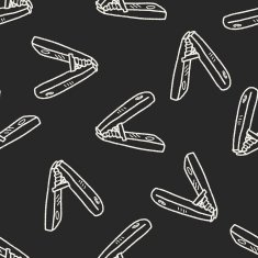 clothespin doodle seamless pattern background N2