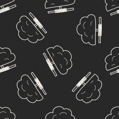 cloud doodle seamless pattern background N3