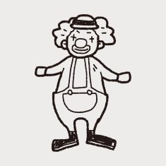 Clown doodle N10