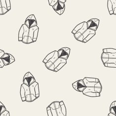 coat doodle seamless pattern background N5