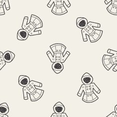 coat doodle seamless pattern background N7