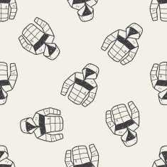 coat doodle seamless pattern background N8