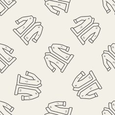 coat doodle seamless pattern background N9
