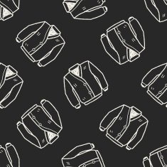 coat doodle seamless pattern background N17