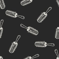Comb doodle seamless pattern background N5