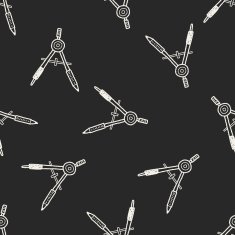 compass doodle seamless pattern background N2