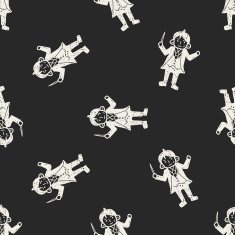 conductor doodle seamless pattern background N2