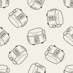 cooker doodle seamless pattern background