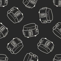 cooker doodle seamless pattern background N4