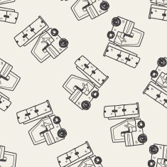 delivery doodle seamless pattern background N2