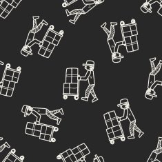 delivery doodle seamless pattern background N8