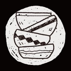 dishes doodle N10