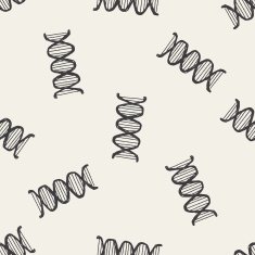 Doodle Gene seamless pattern background