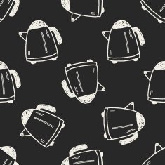 Doodle Kettle seamless pattern background N7