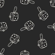 Doodle pot seamless pattern background N8