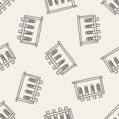Doodle Test tube seamless pattern background N5