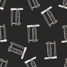 Doodle Test tube seamless pattern background N7