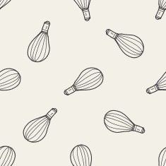Doodle Whisk seamless pattern background
