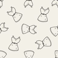 dress doodle seamless pattern background